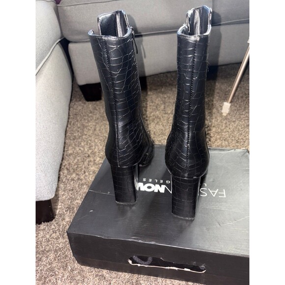 FASHIONNOVA Boot Heels Black Preowned - Picture 3 of 6